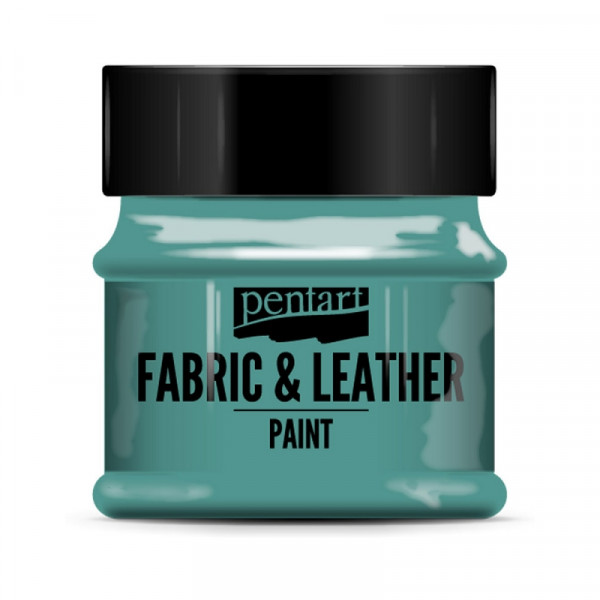 Краски д/текстиля Pentart Fabric & Leather paint бирюзово-зеленый, 50 мл, банка