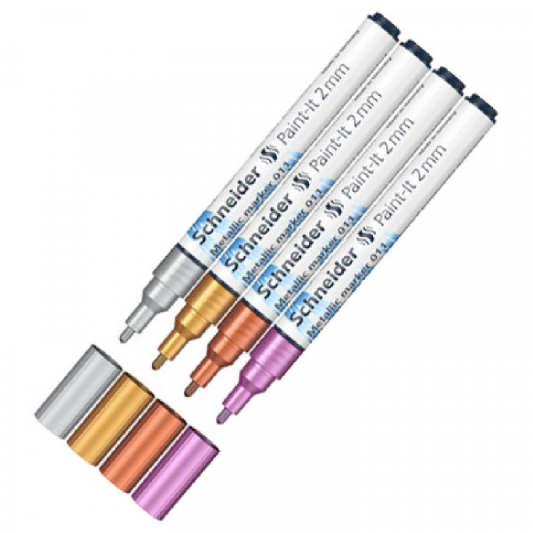 Набор маркеров Paint-It 011 Set 1 4 шт., ассорти металлик