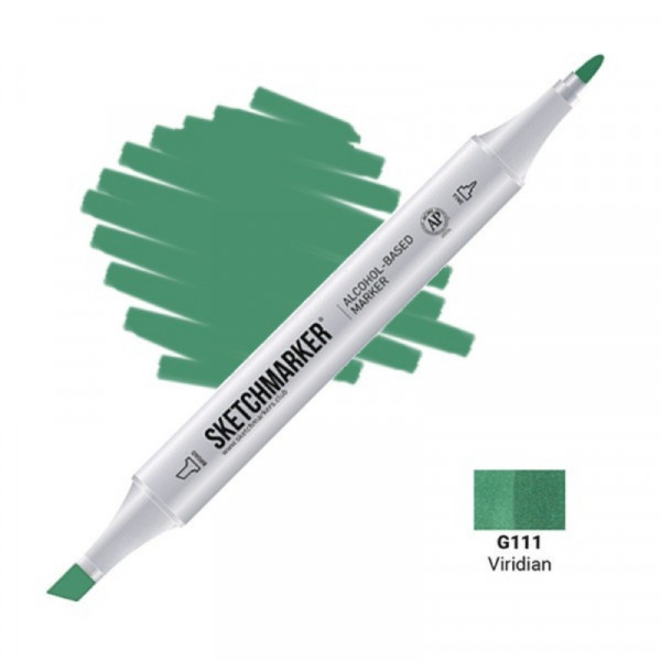 Маркер перм., худ. Sketchmarker двухсторонний, G111 голубовато зеленый Маркер перм., худ. Sketchmarker двухсторонний, G111 голубовато зеленый