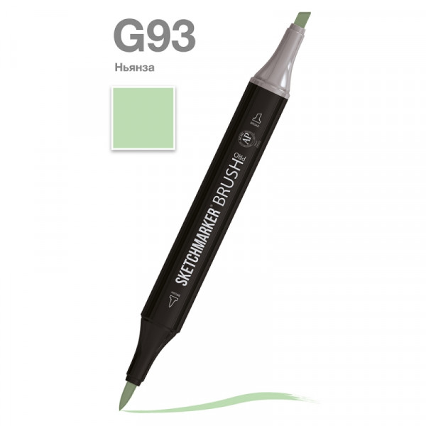 Маркер перм., худ. Sketchmarker Brush двусторонний, G93, ньянза Маркер перм., худ. Sketchmarker Brush двусторонний, G93, ньянза