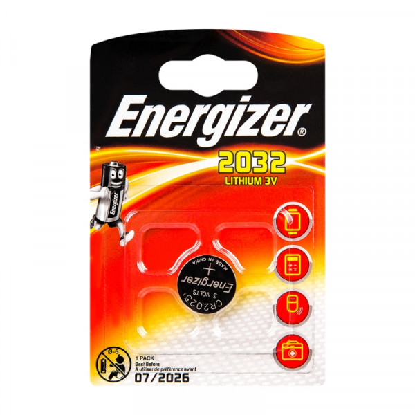 бат_гальв. литиевый дисковый 3 V  CR2032 Energizer 1шт